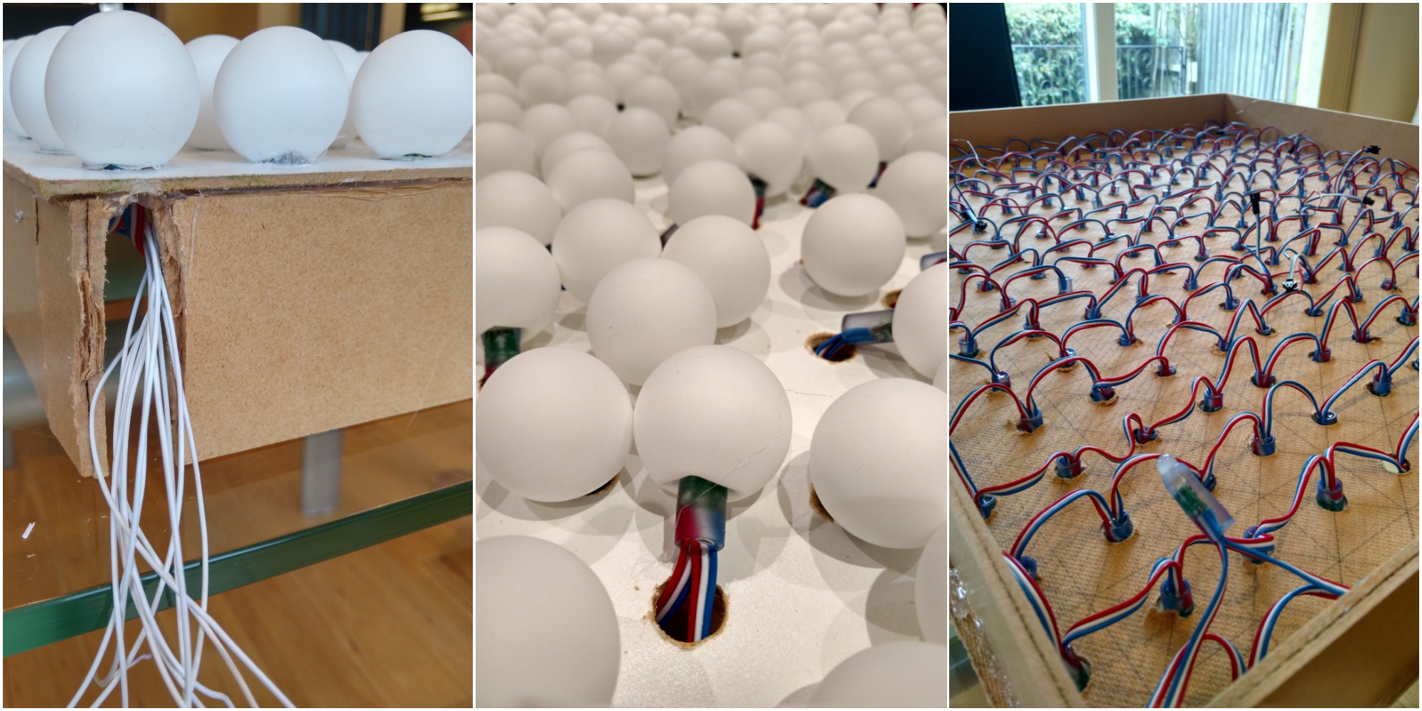 Building A Huge Display Of 576 Ping Pong Balls